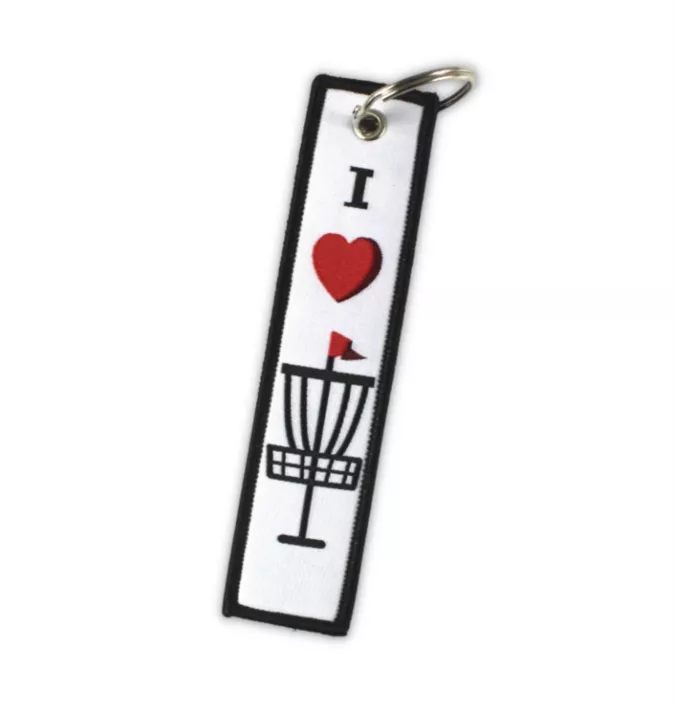 I Heart Disc Golf Keychain