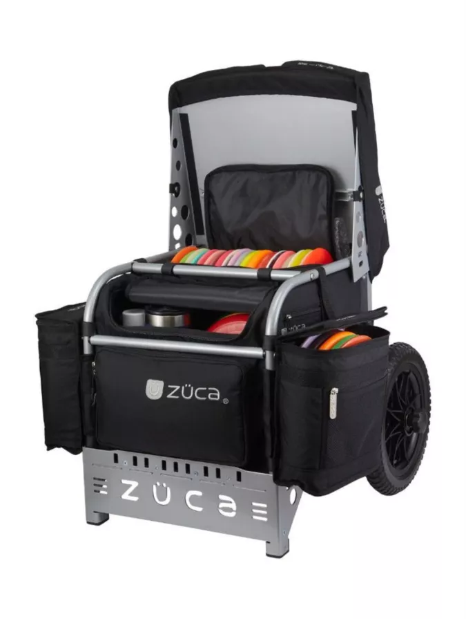 Zuca Arsenal Disc Golf Cart - Silver Frame-Black Insert Bag